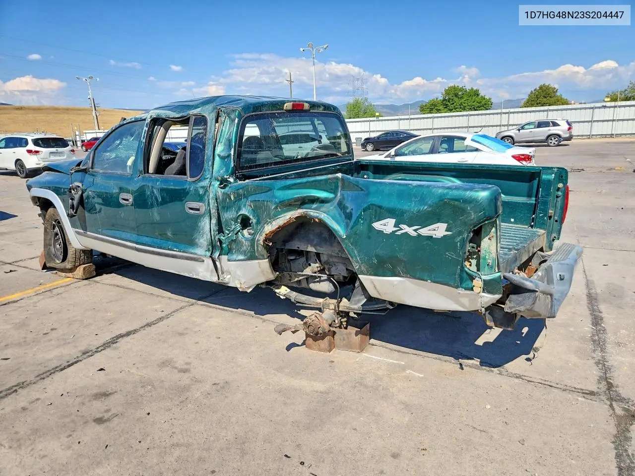 2003 Dodge Dakota Quad Slt VIN: 1D7HG48N23S204447 Lot: 60685436