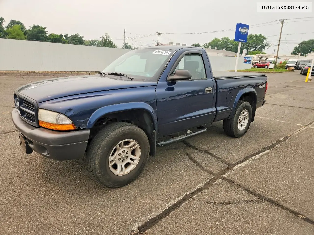 2003 Dodge Dakota Sxt VIN: 1D7GG16XX3S174645 Lot: 61588796