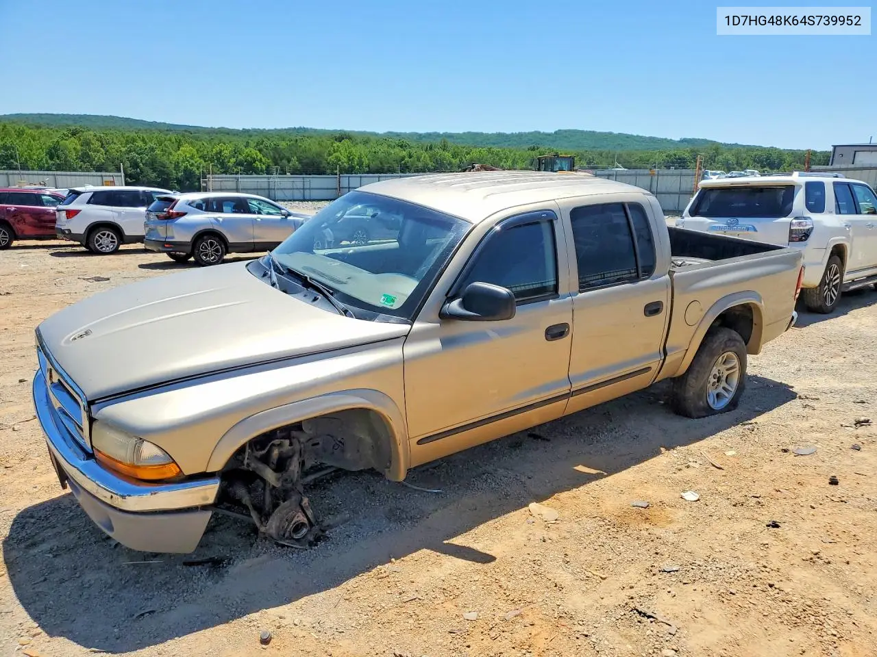 2004 Dodge Dakota Quad Slt VIN: 1D7HG48K64S739952 Lot: 55124796