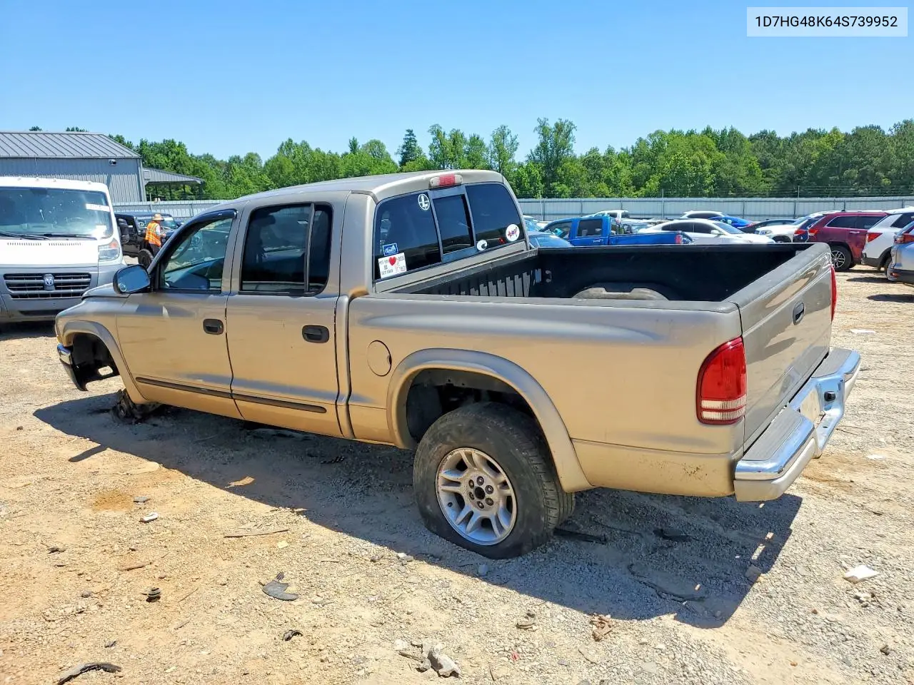 2004 Dodge Dakota Quad Slt VIN: 1D7HG48K64S739952 Lot: 55124796