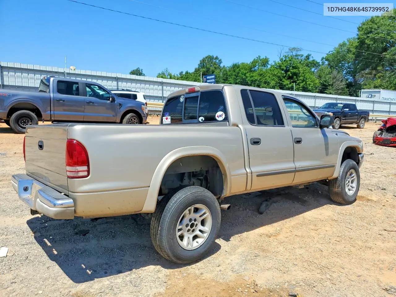 2004 Dodge Dakota Quad Slt VIN: 1D7HG48K64S739952 Lot: 55124796