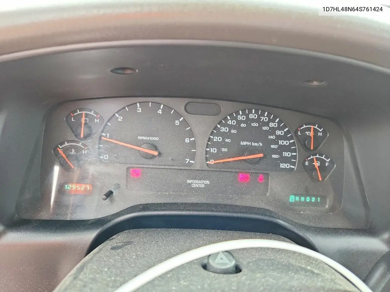 2004 Dodge Dakota Quad Slt VIN: 1D7HL48N64S761424 Lot: 58283046
