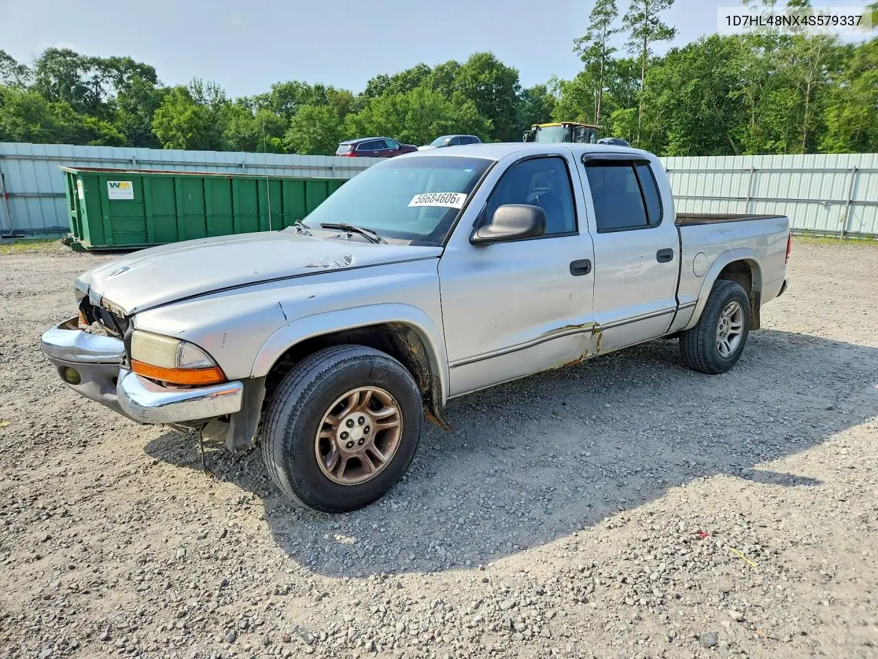 2004 Dodge Dakota Quad Slt VIN: 1D7HL48NX4S579337 Lot: 58684606