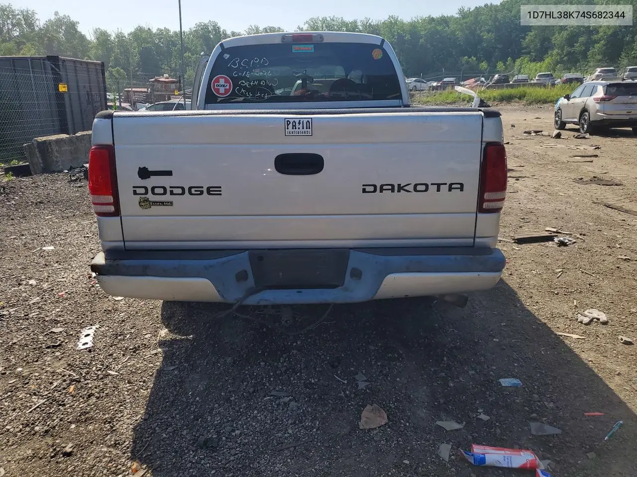 2004 Dodge Dakota Quad Sport VIN: 1D7HL38K74S682344 Lot: 59619596