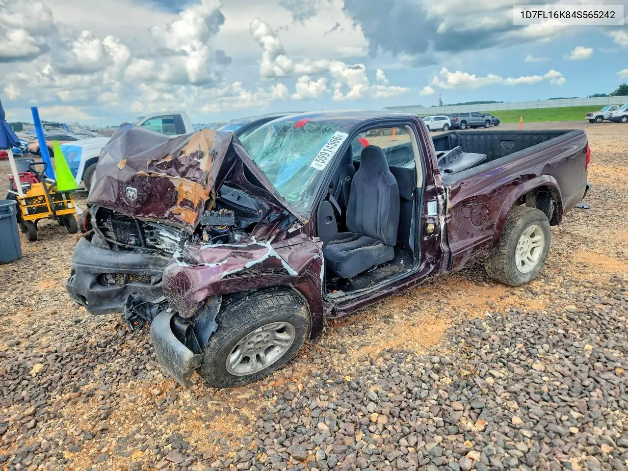 2004 Dodge Dakota Sxt VIN: 1D7FL16K84S565242 Lot: 59914366