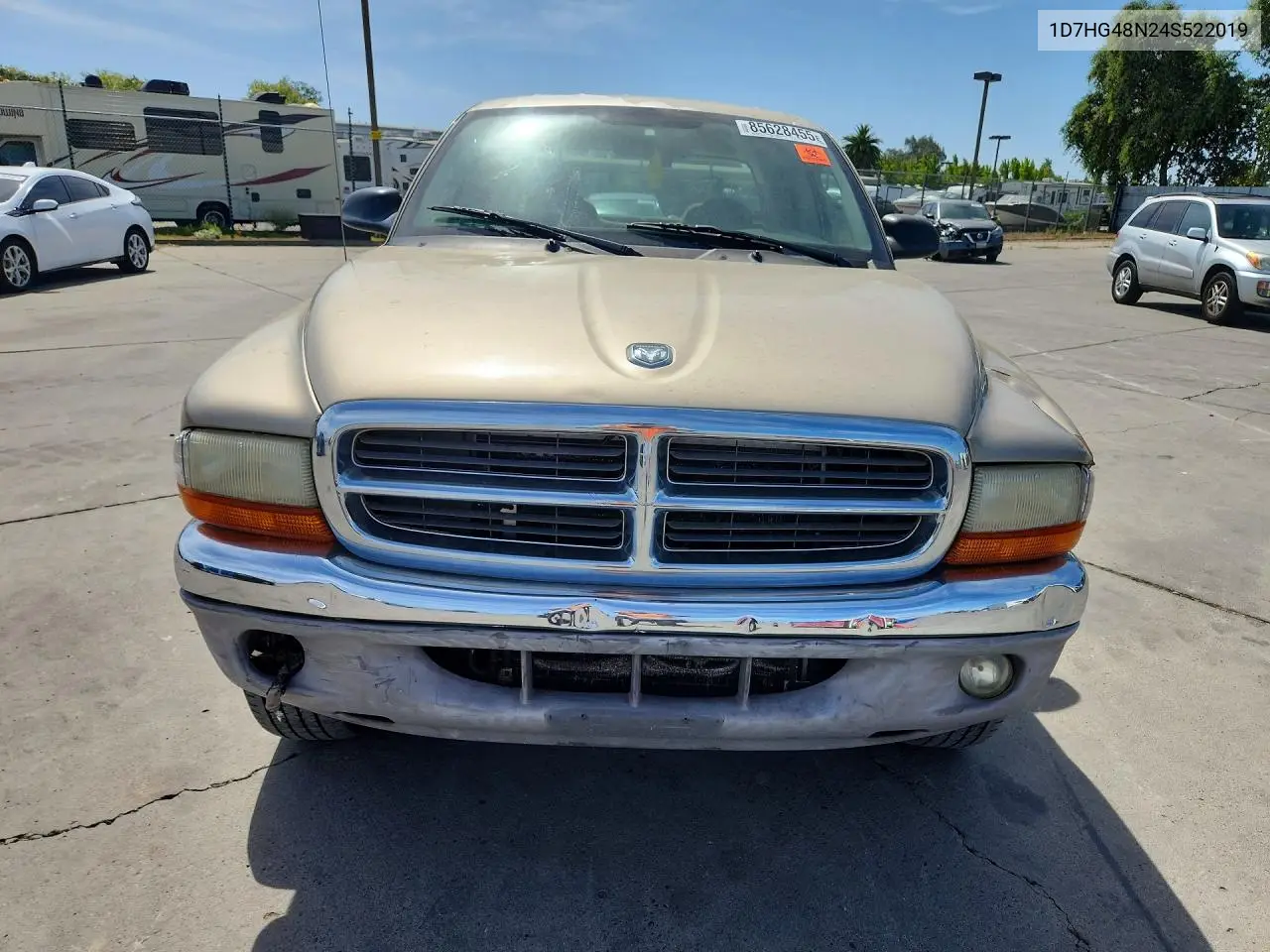 2004 Dodge Dakota Quad Slt VIN: 1D7HG48N24S522019 Lot: 85628455