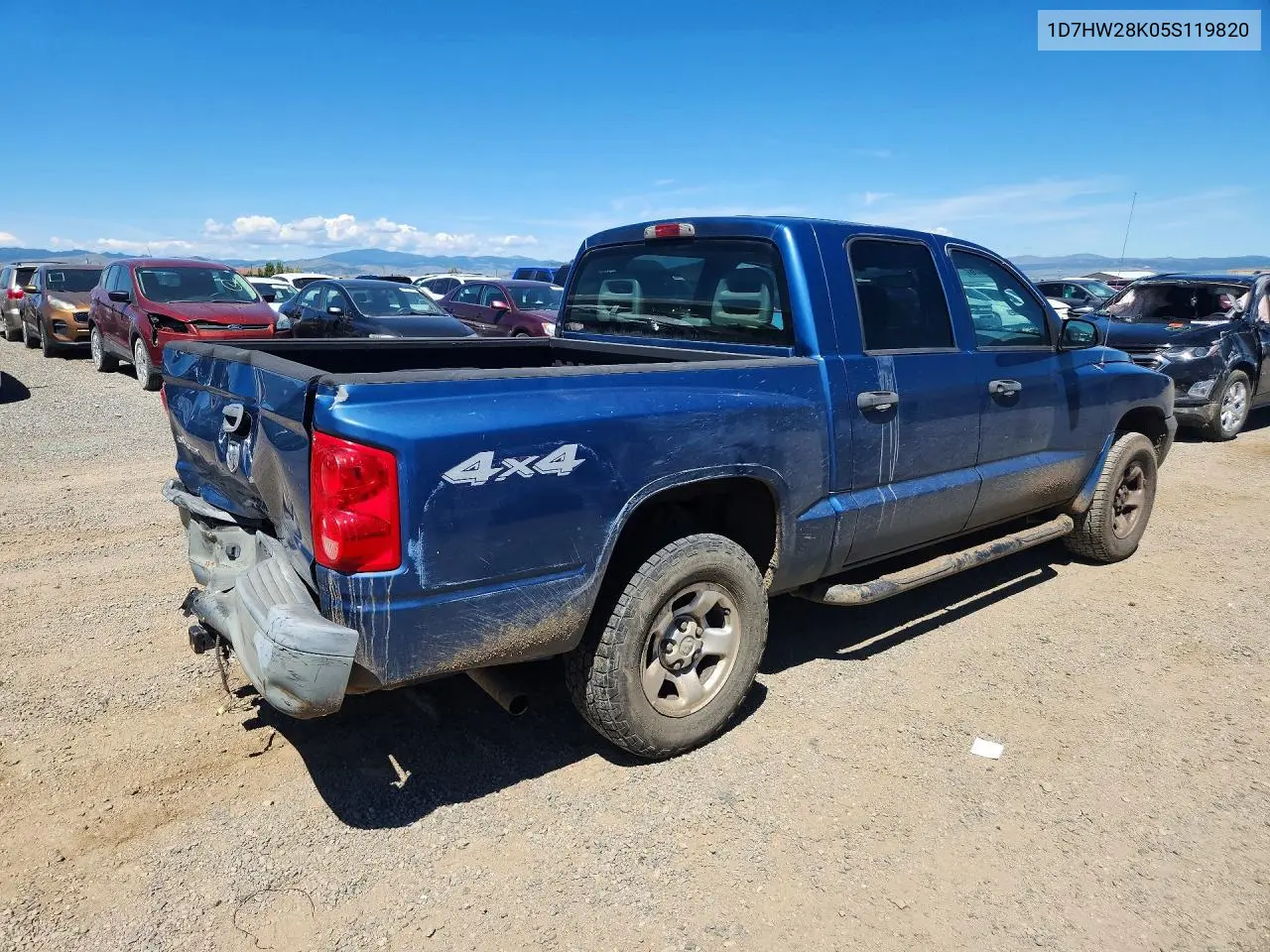 2005 Dodge Dakota Quad VIN: 1D7HW28K05S119820 Lot: 57698986