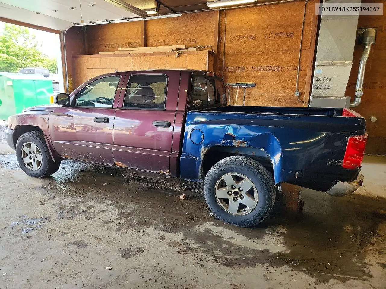 2005 Dodge Dakota Quad Slt VIN: 1D7HW48K25S194367 Lot: 58384096