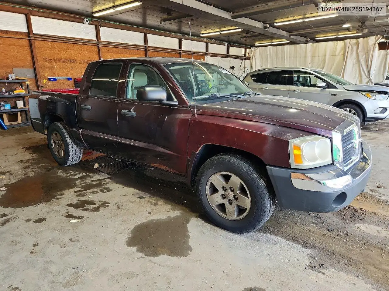2005 Dodge Dakota Quad Slt VIN: 1D7HW48K25S194367 Lot: 58384096