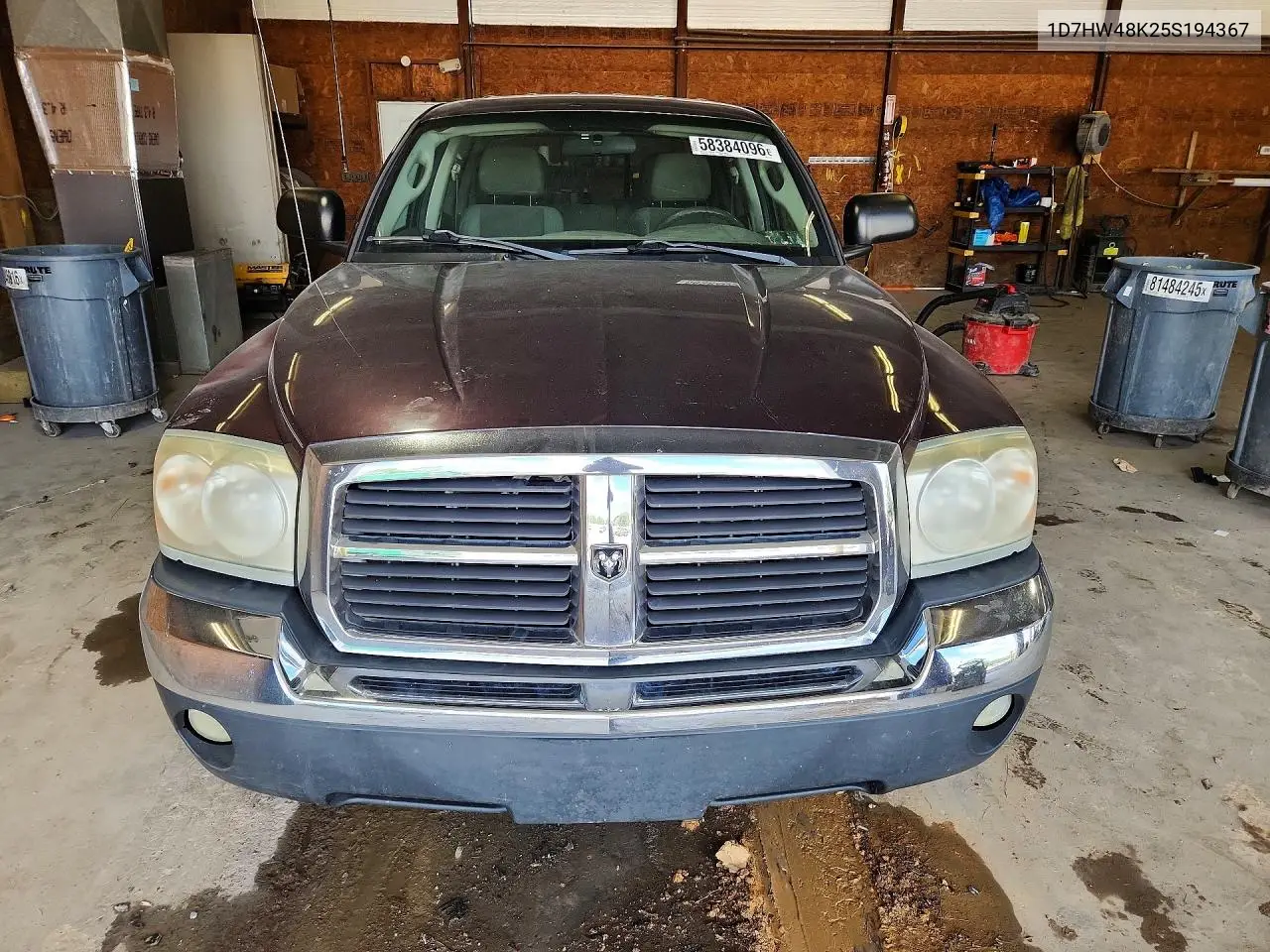 2005 Dodge Dakota Quad Slt VIN: 1D7HW48K25S194367 Lot: 58384096