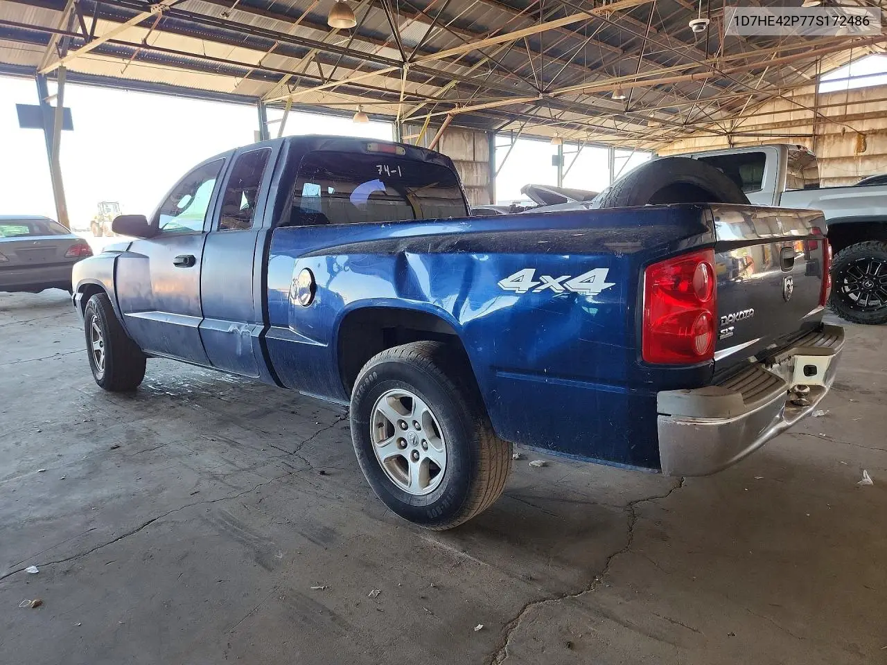 2007 Dodge Dakota Slt VIN: 1D7HE42P77S172486 Lot: 59965516