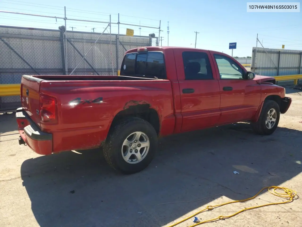 2006 Dodge Dakota Quad Slt VIN: 1D7HW48N16S503015 Lot: 55855536