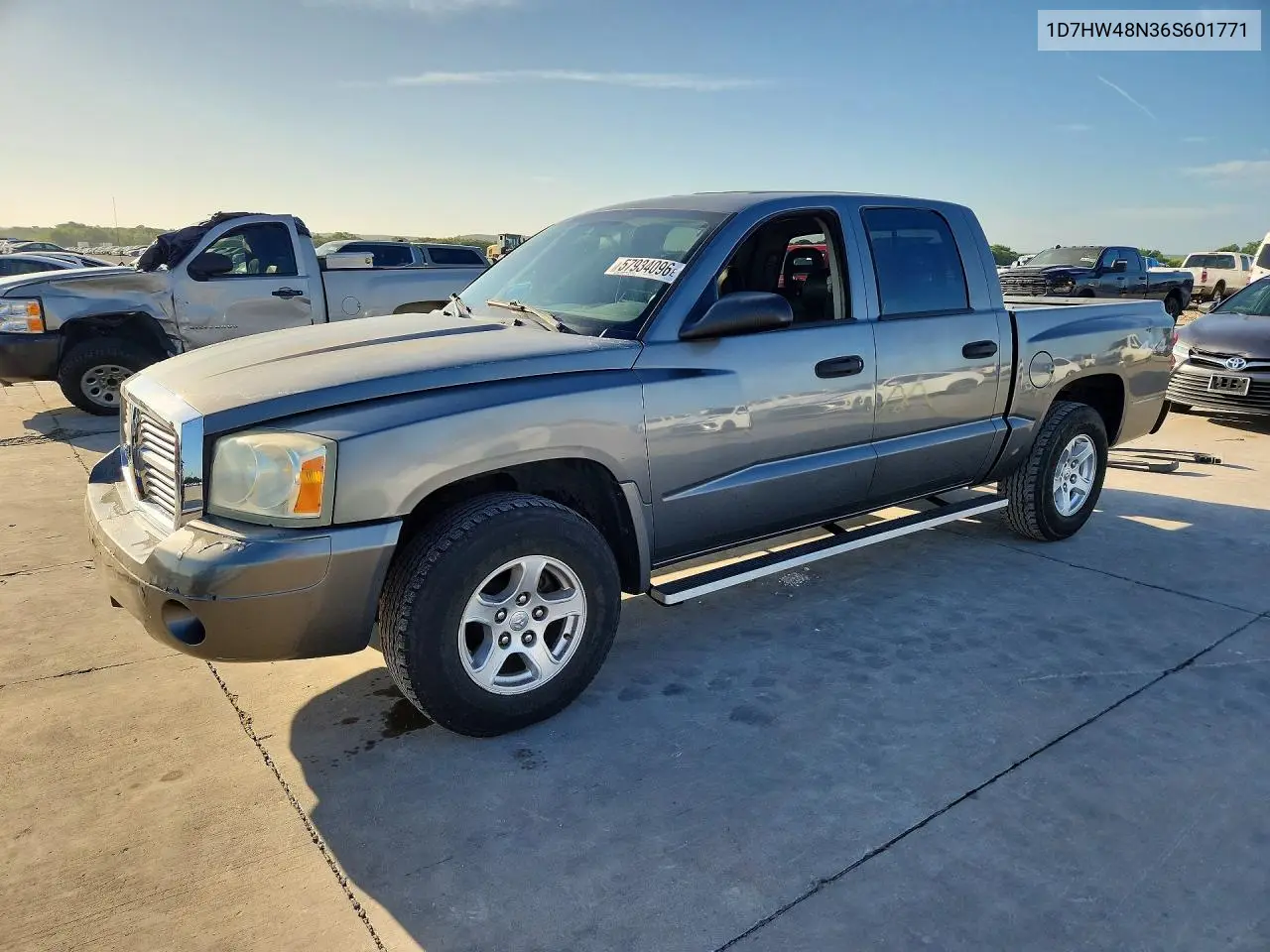 2006 Dodge Dakota Quad Slt VIN: 1D7HW48N36S601771 Lot: 57934096