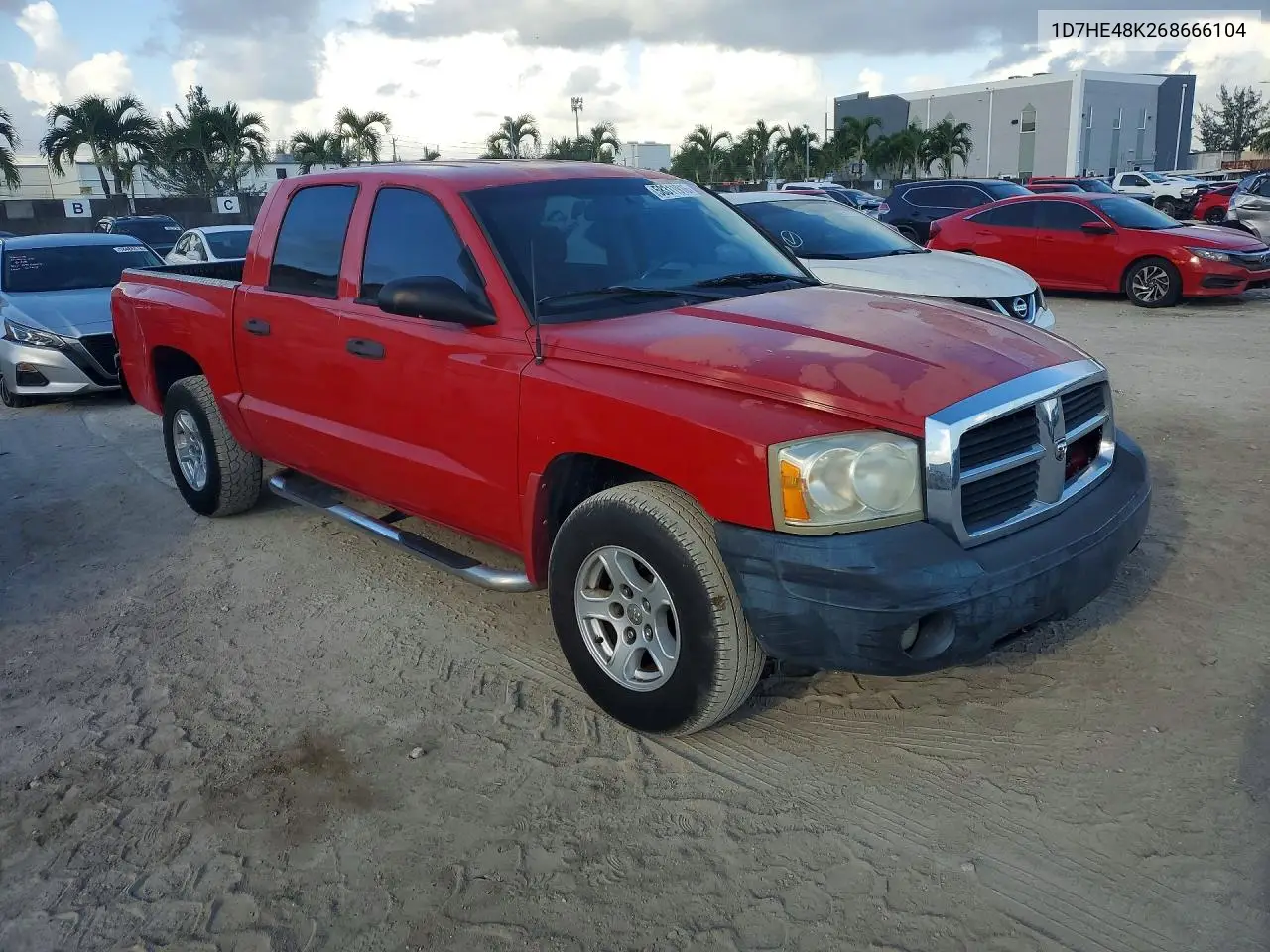 2006 Dodge Dakota Slt VIN: 1D7HE48K26S666104 Lot: 58311916