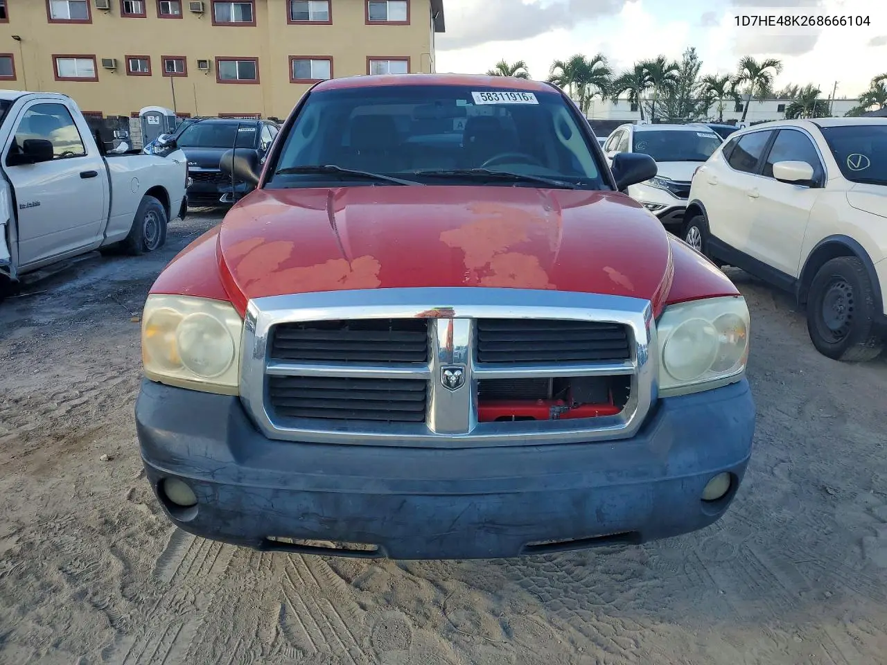 2006 Dodge Dakota Slt VIN: 1D7HE48K26S666104 Lot: 58311916