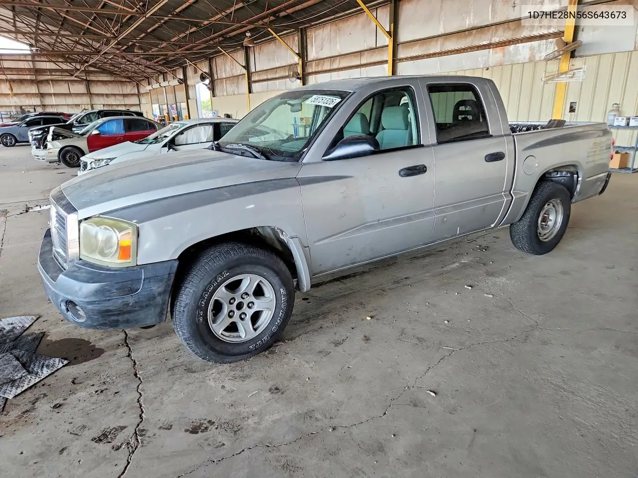 2006 Dodge Dakota Quad VIN: 1D7HE28N56S643673 Lot: 58751326