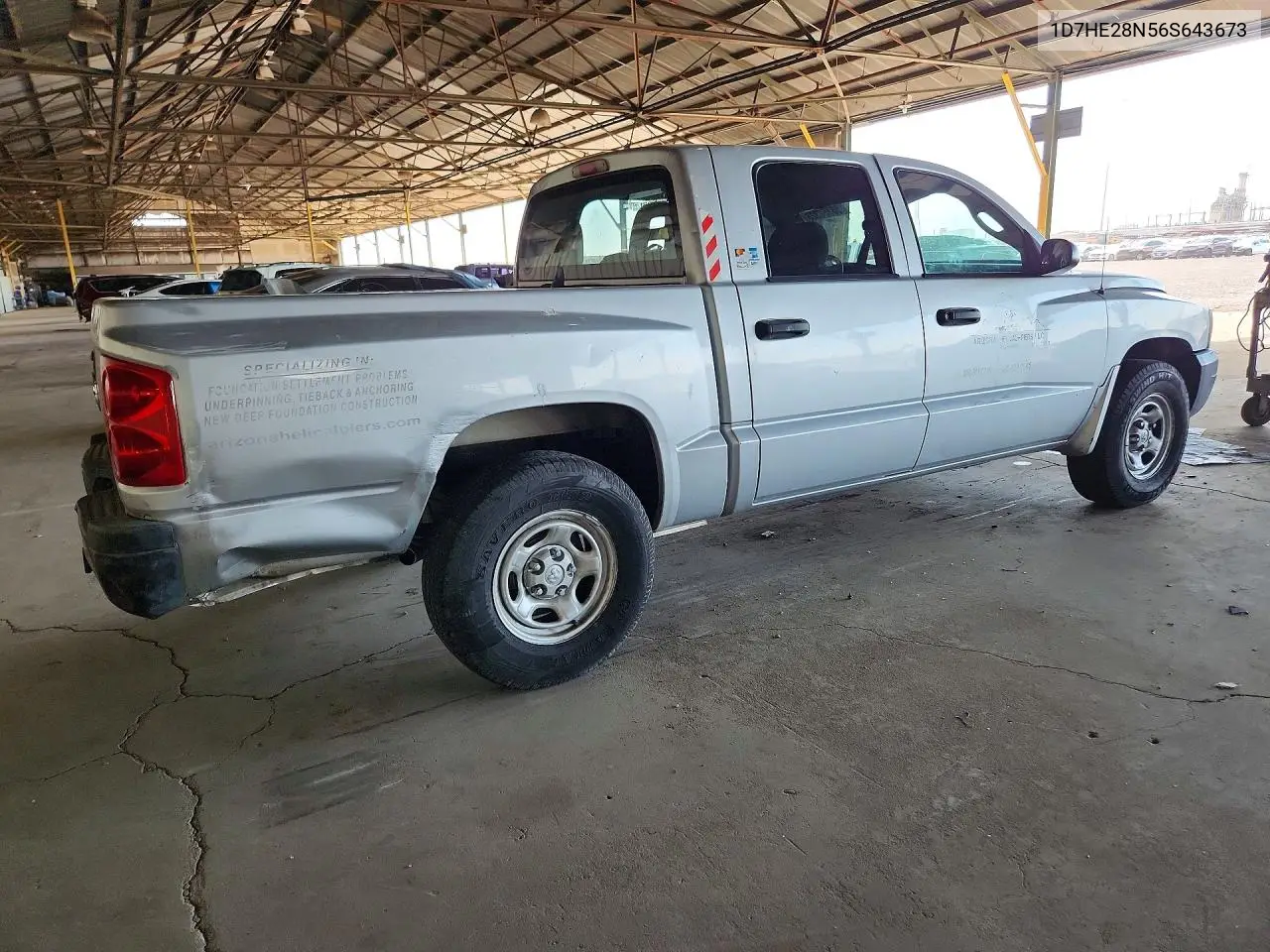 2006 Dodge Dakota Quad VIN: 1D7HE28N56S643673 Lot: 58751326