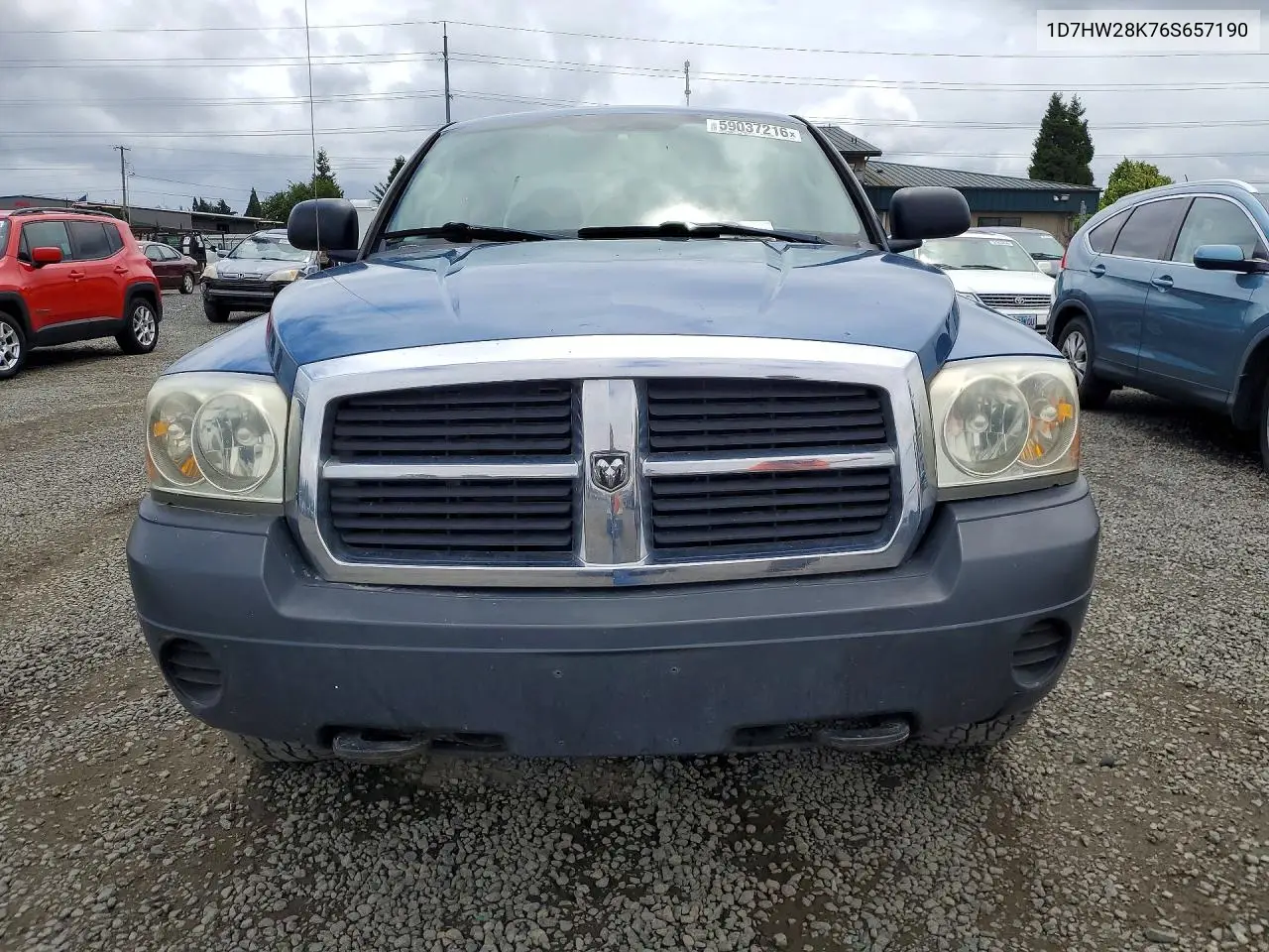 2006 Dodge Dakota Quad VIN: 1D7HW28K76S657190 Lot: 59037216