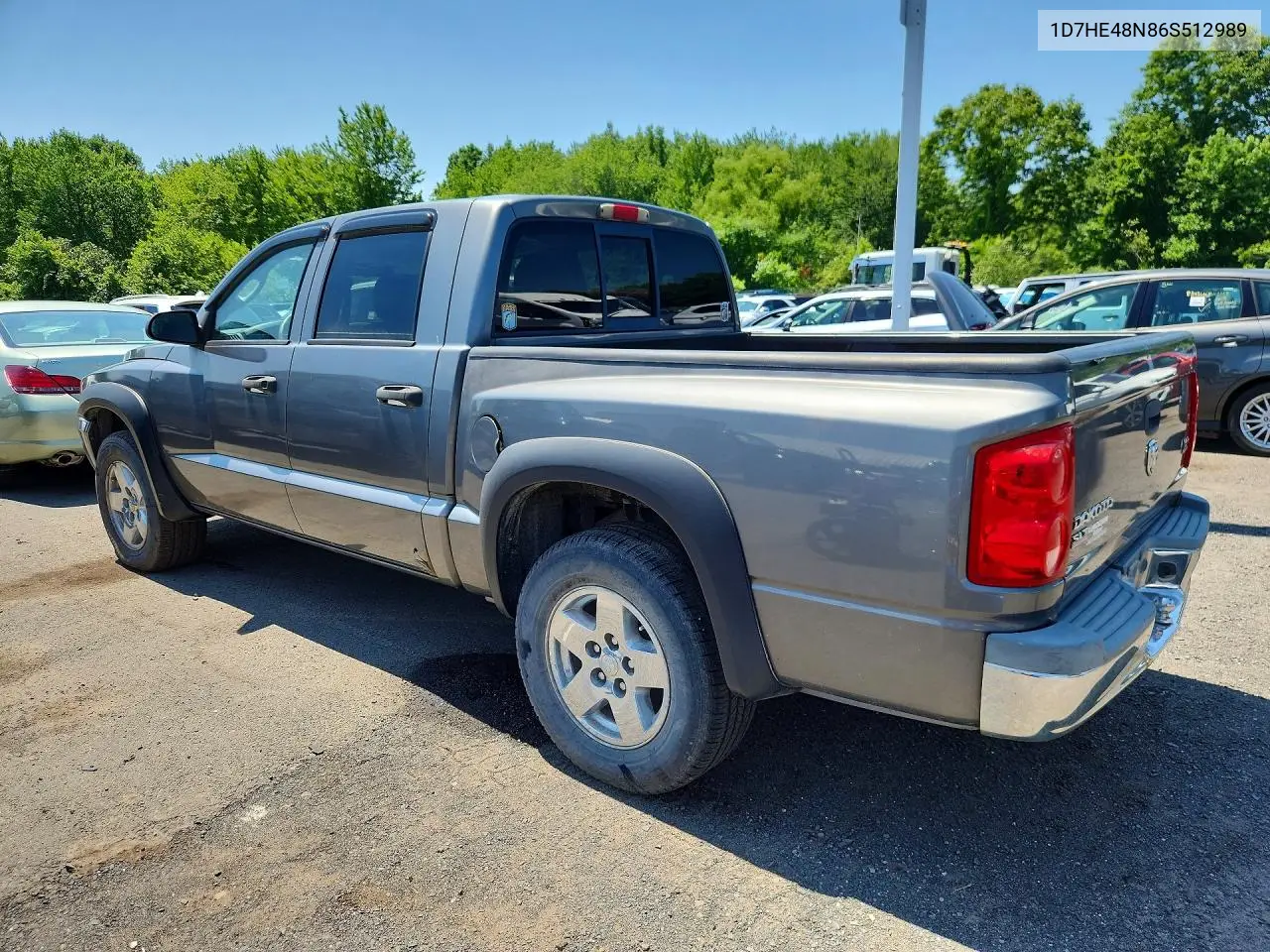2006 Dodge Dakota Quad Slt VIN: 1D7HE48N86S512989 Lot: 59602276