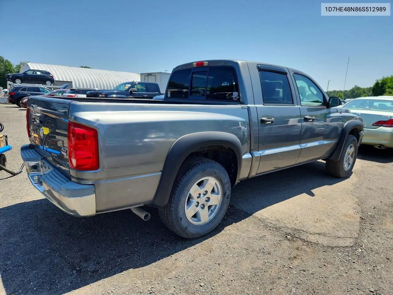 2006 Dodge Dakota Quad Slt VIN: 1D7HE48N86S512989 Lot: 59602276