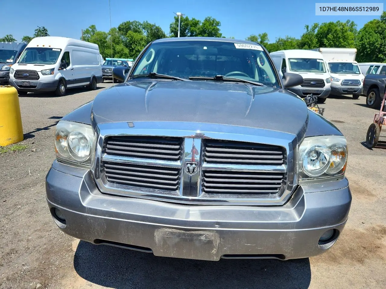 2006 Dodge Dakota Quad Slt VIN: 1D7HE48N86S512989 Lot: 59602276