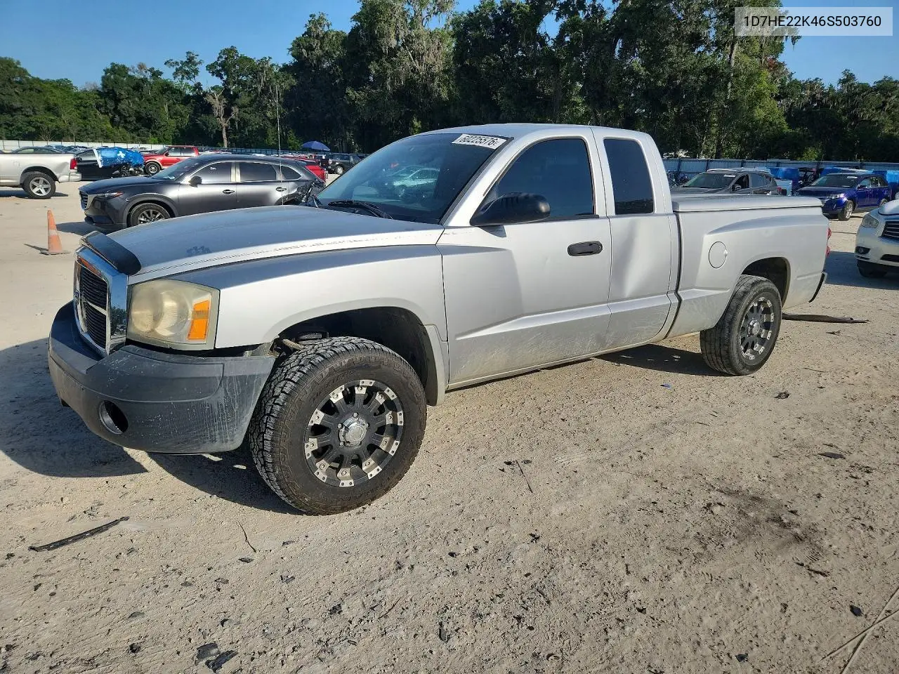 2006 Dodge Dakota St VIN: 1D7HE22K46S503760 Lot: 60225576