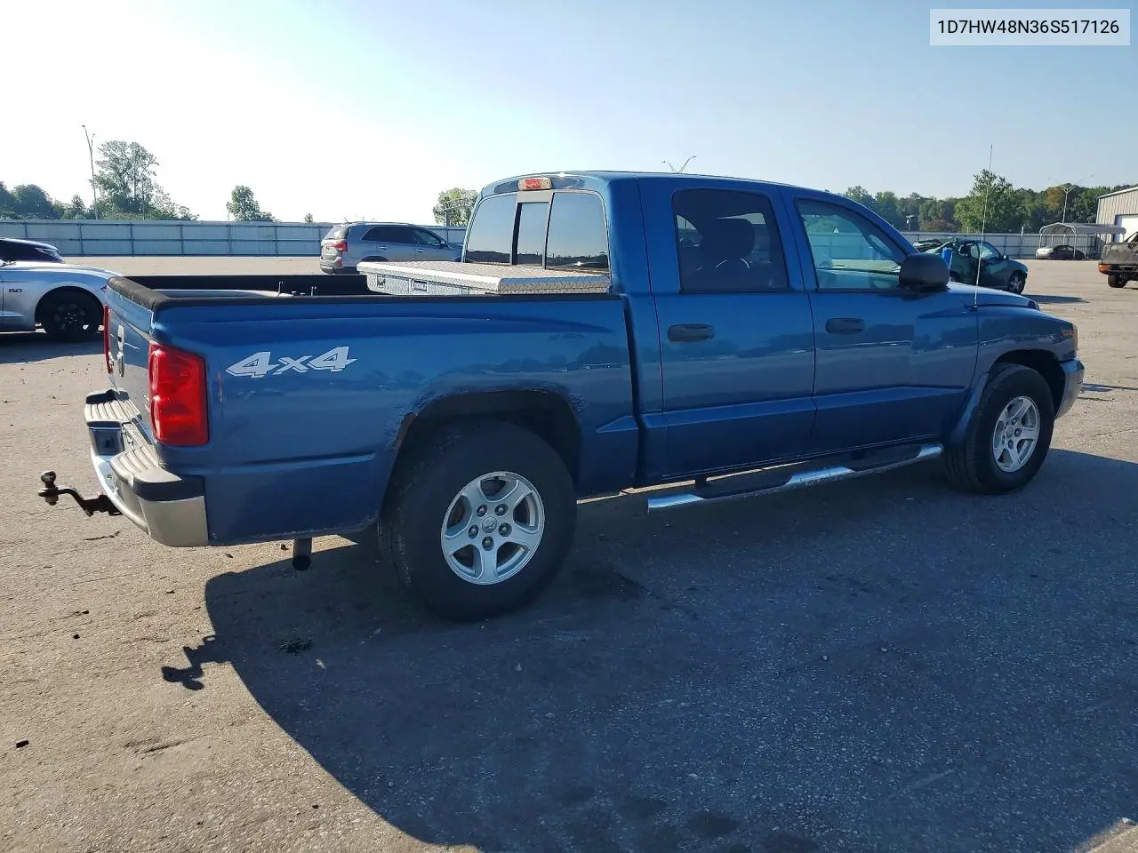 2006 Dodge Dakota Quad Slt VIN: 1D7HW48N36S517126 Lot: 60580106