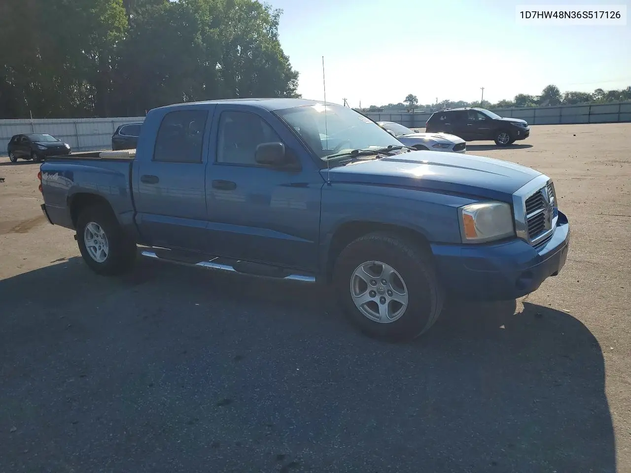 2006 Dodge Dakota Quad Slt VIN: 1D7HW48N36S517126 Lot: 60580106