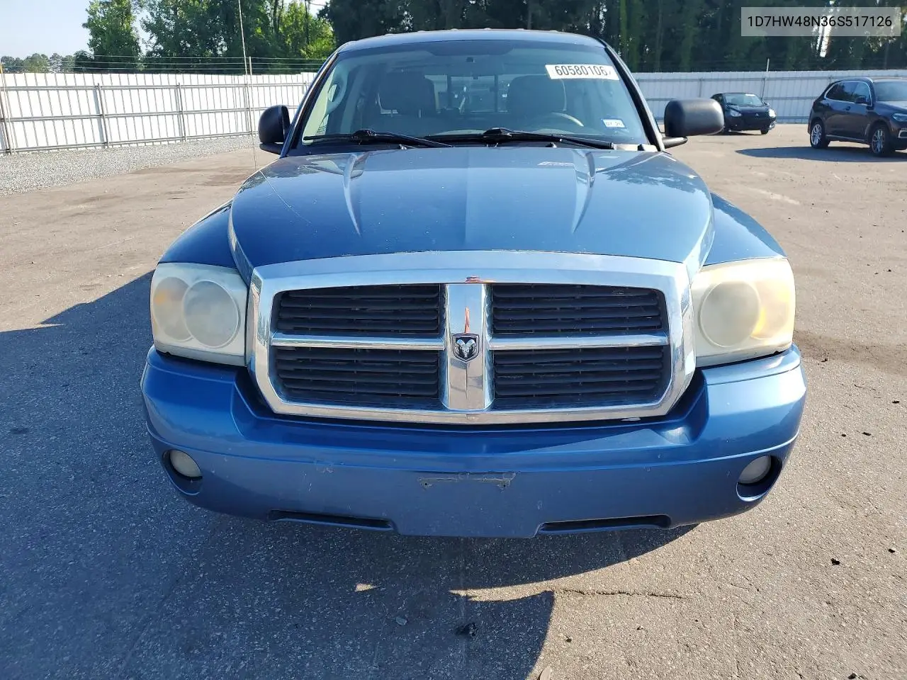 2006 Dodge Dakota Quad Slt VIN: 1D7HW48N36S517126 Lot: 60580106