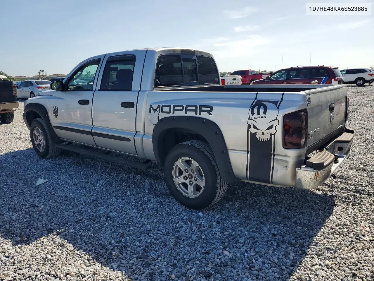 2006 Dodge Dakota Quad Slt VIN: 1D7HE48KX6S523885 Lot: 61294096