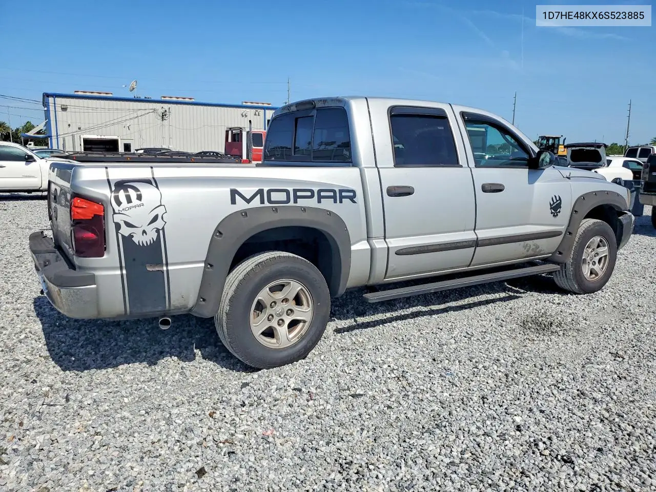 2006 Dodge Dakota Quad Slt VIN: 1D7HE48KX6S523885 Lot: 61294096