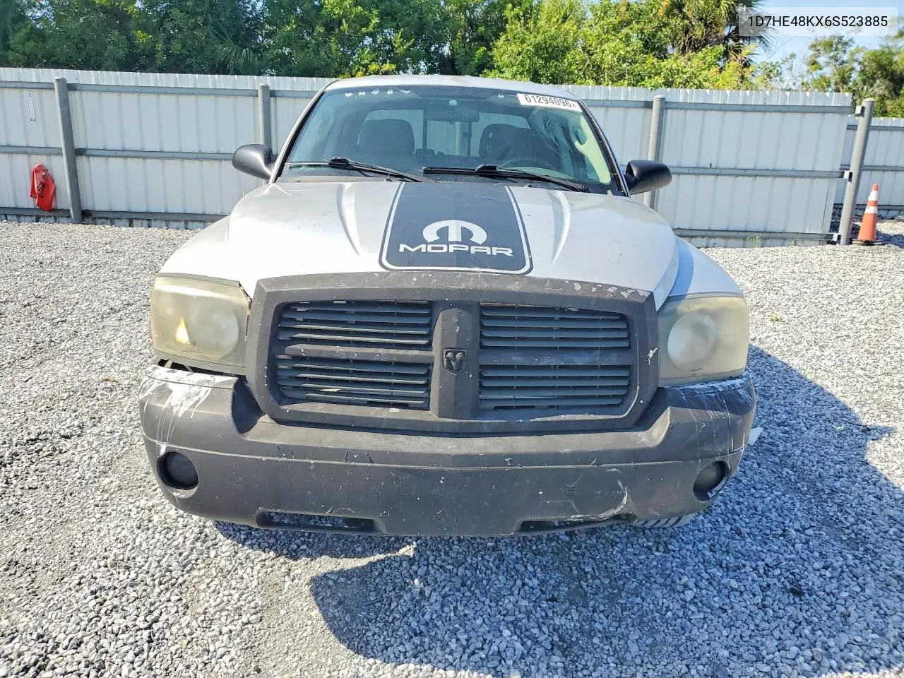 2006 Dodge Dakota Quad Slt VIN: 1D7HE48KX6S523885 Lot: 61294096