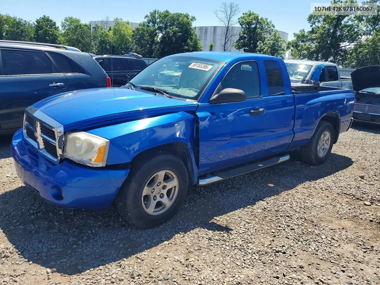 2007 Dodge Dakota Slt VIN: 1D7HE42K97S160067 Lot: 59155286