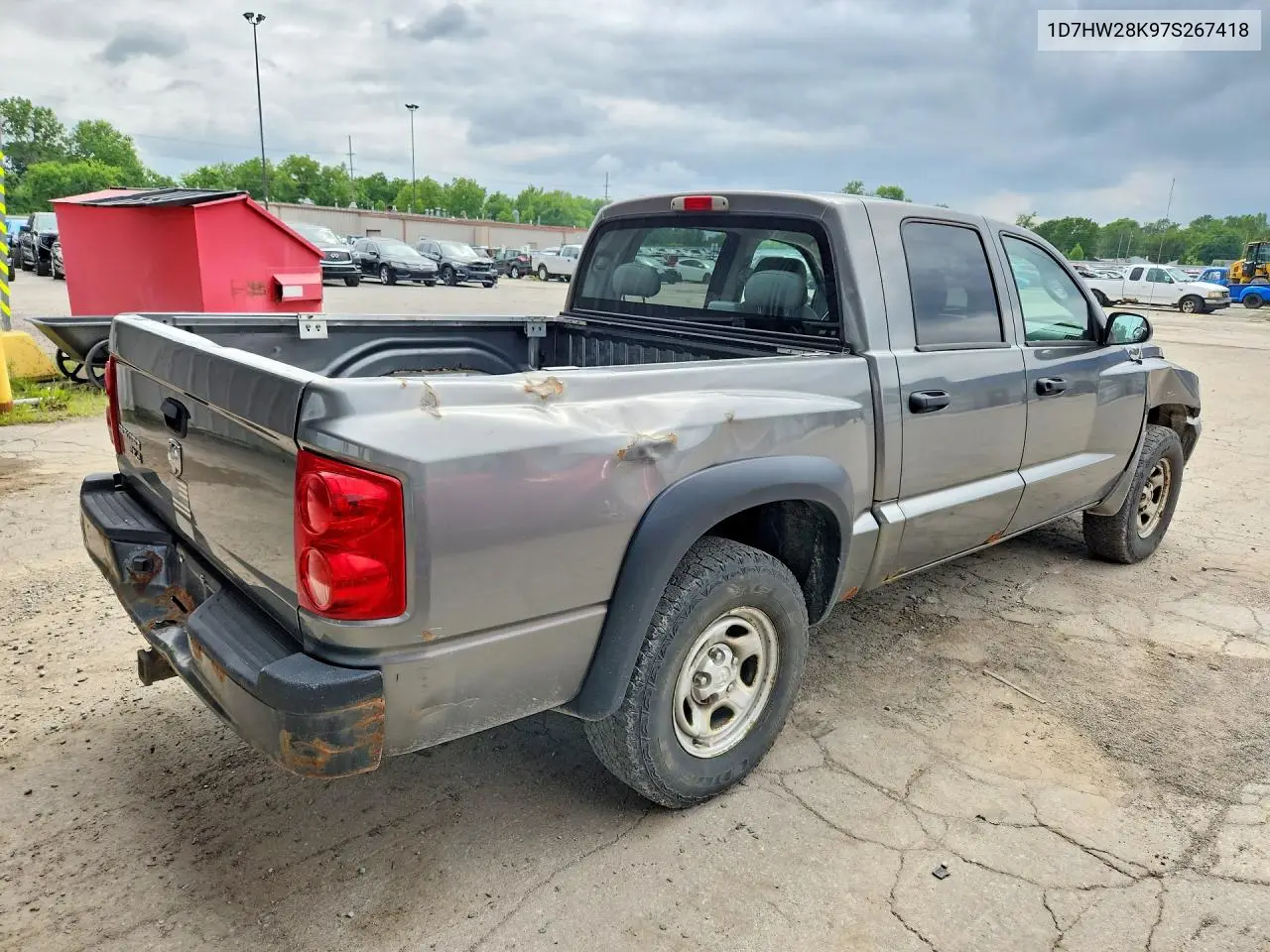 2007 Dodge Dakota Quad VIN: 1D7HW28K97S267418 Lot: 59850626