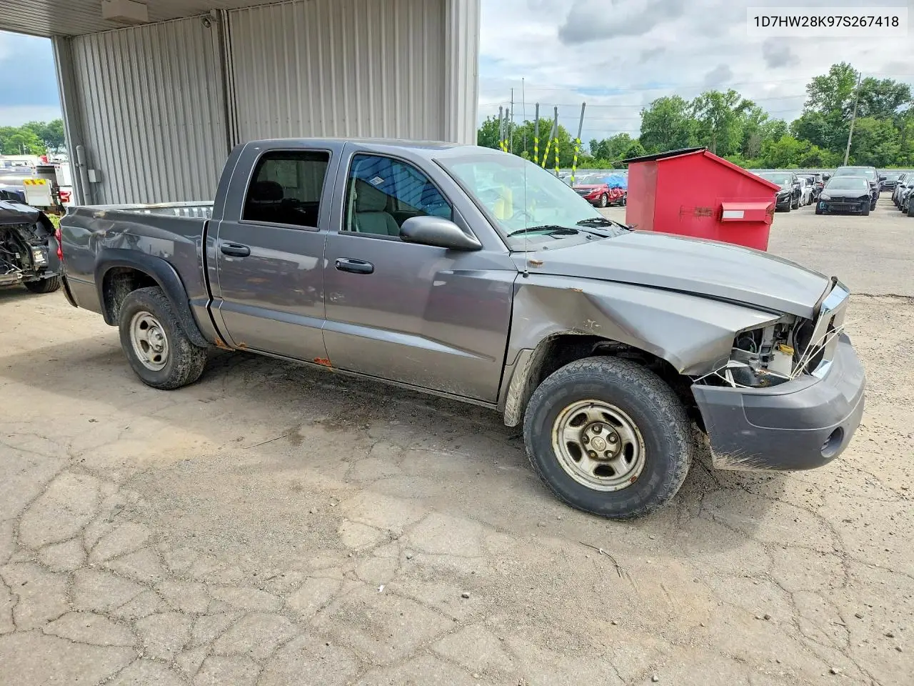 2007 Dodge Dakota Quad VIN: 1D7HW28K97S267418 Lot: 59850626