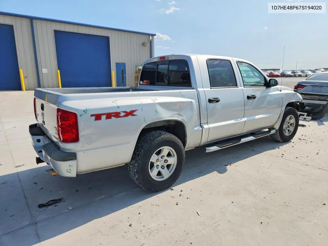 2007 Dodge Dakota VIN: 1D7HE48P67S194020 Lot: 60250586