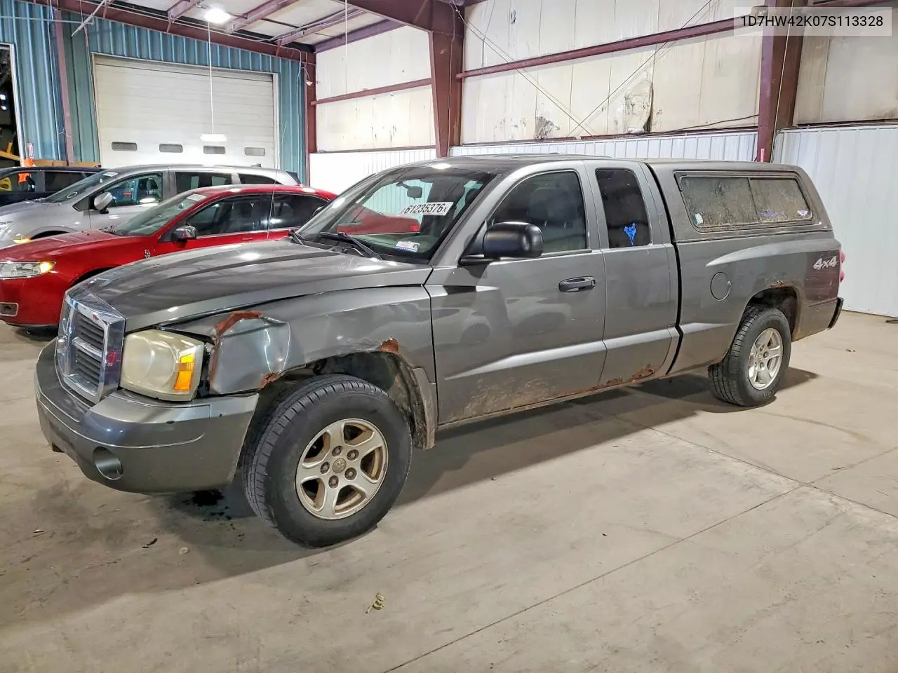 2007 Dodge Dakota Slt VIN: 1D7HW42K07S113328 Lot: 61235376