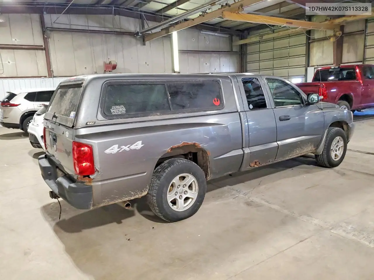 2007 Dodge Dakota Slt VIN: 1D7HW42K07S113328 Lot: 61235376