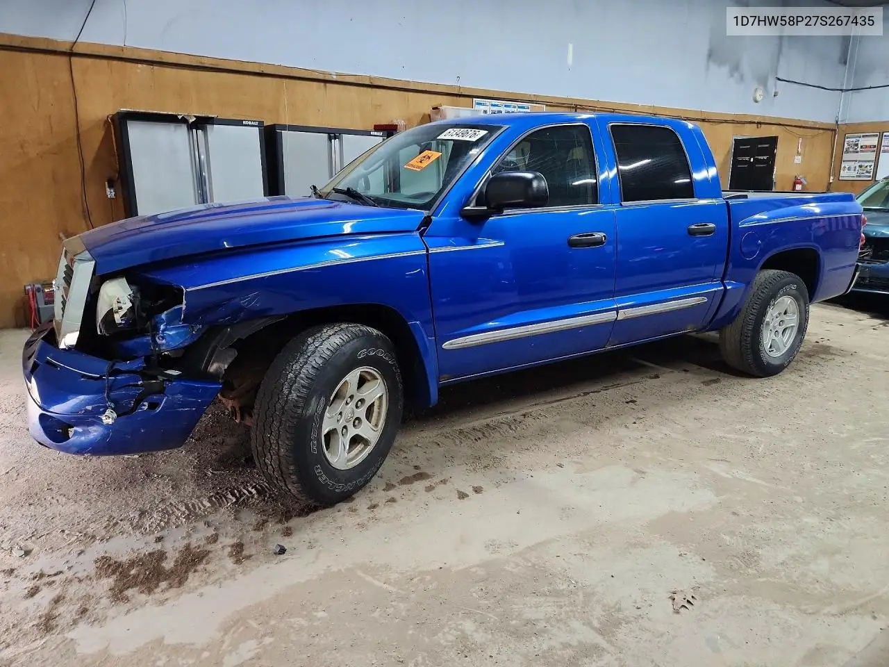 2007 Dodge Dakota Quad Laramie VIN: 1D7HW58P27S267435 Lot: 61349676