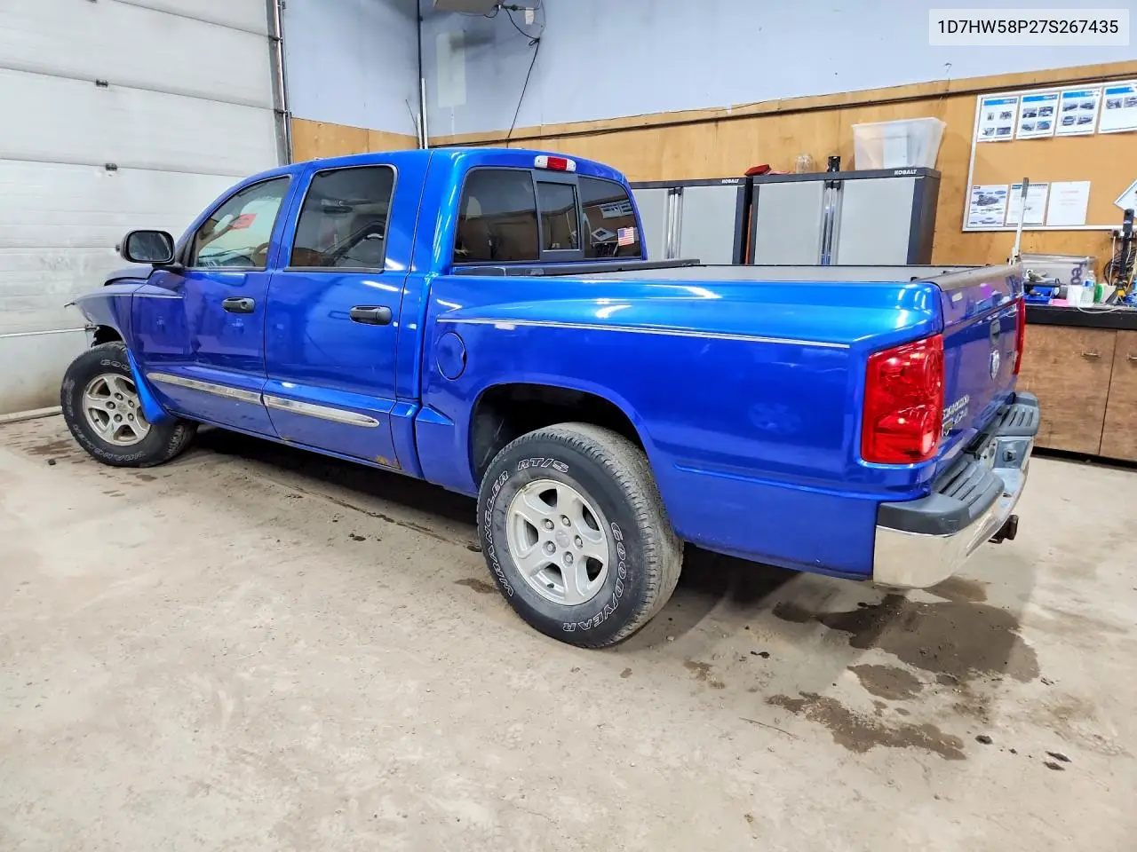 2007 Dodge Dakota Quad Laramie VIN: 1D7HW58P27S267435 Lot: 61349676