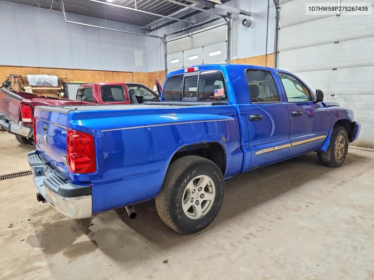 2007 Dodge Dakota Quad Laramie VIN: 1D7HW58P27S267435 Lot: 61349676