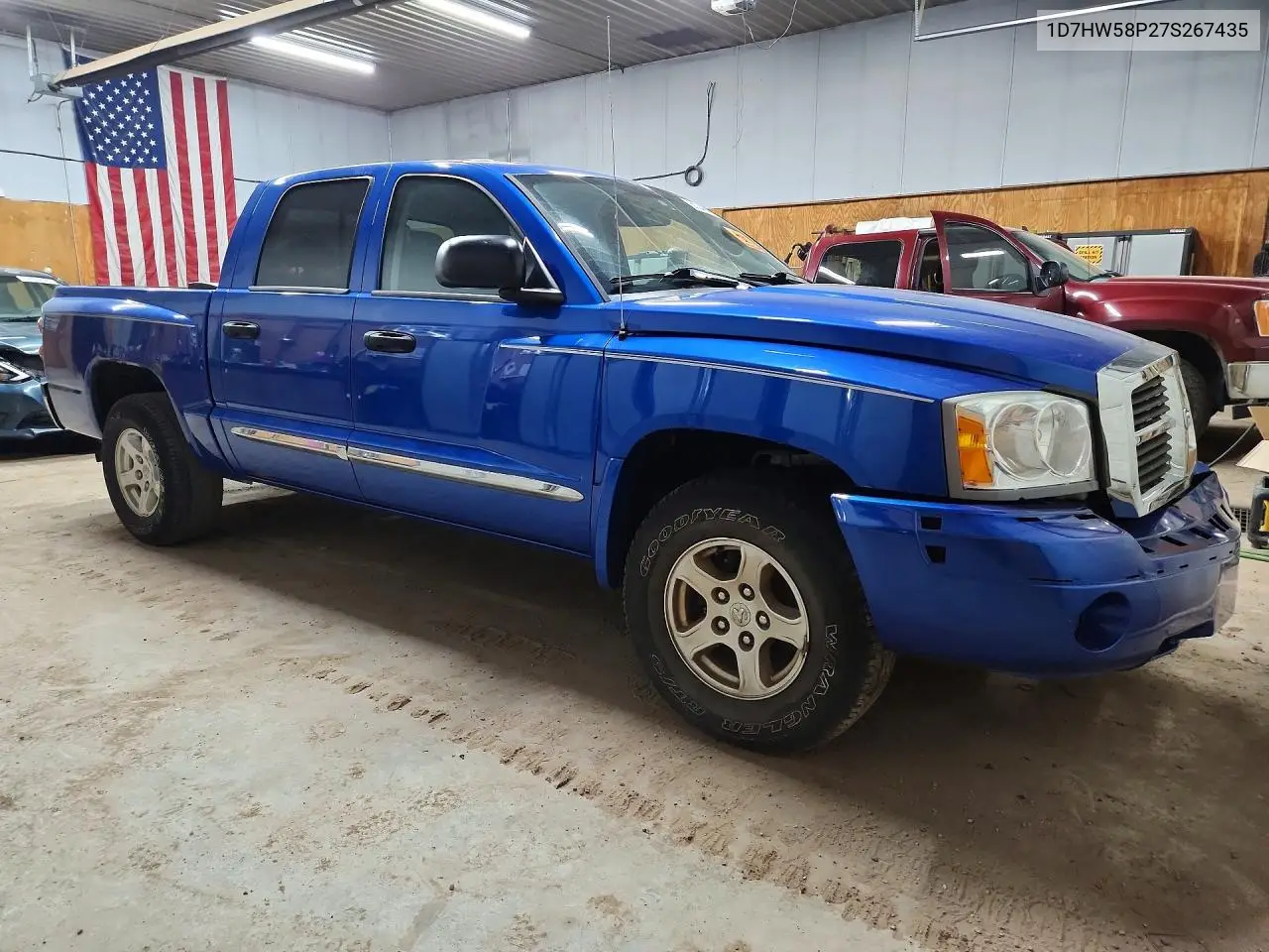 2007 Dodge Dakota Quad Laramie VIN: 1D7HW58P27S267435 Lot: 61349676