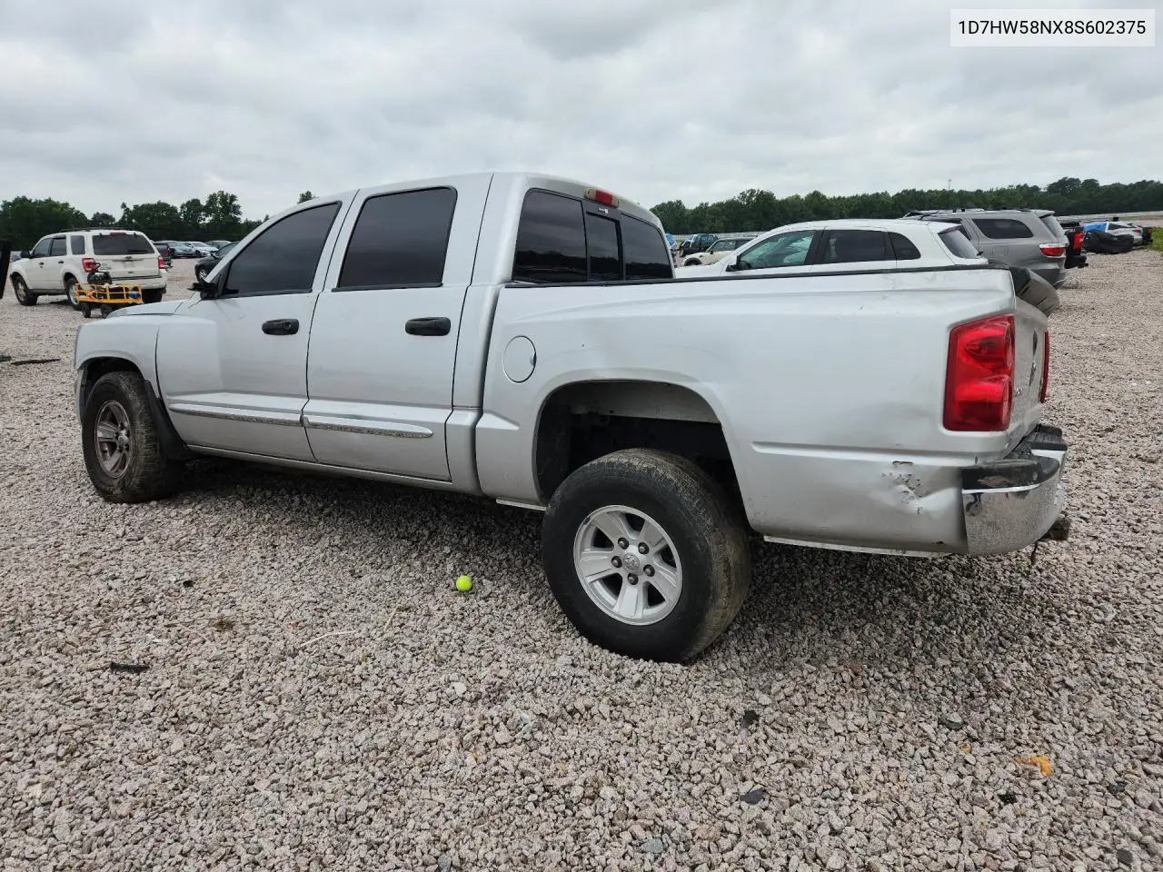 2008 Dodge Dakota Quad Laramie VIN: 1D7HW58NX8S602375 Lot: 57602436
