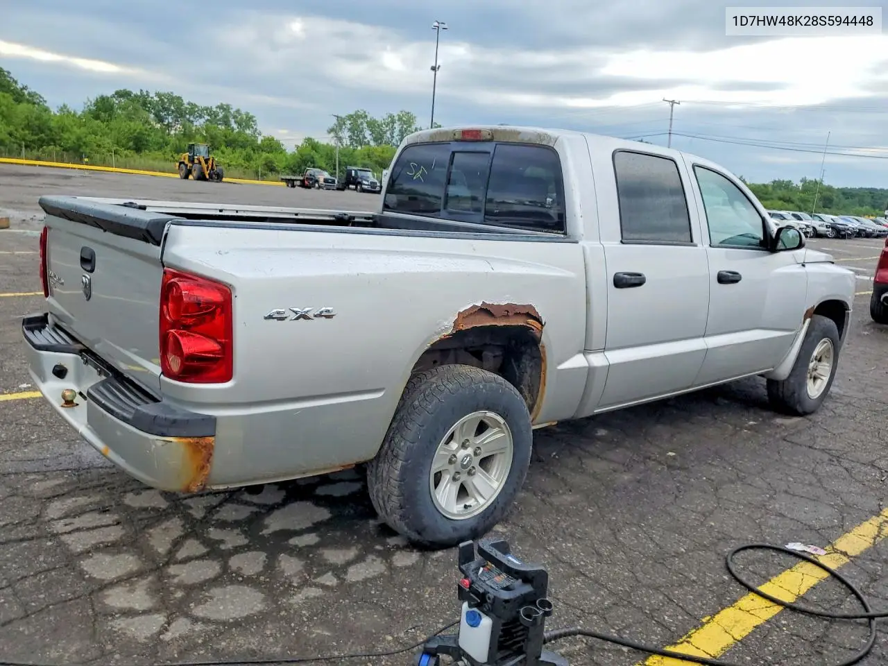 2008 Dodge Dakota Quad Slt VIN: 1D7HW48K28S594448 Lot: 58629066