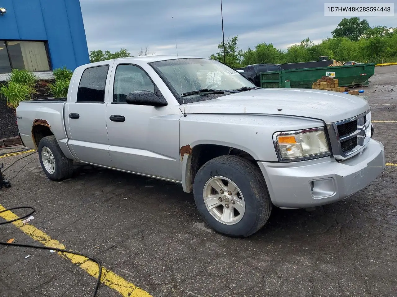 2008 Dodge Dakota Quad Slt VIN: 1D7HW48K28S594448 Lot: 58629066