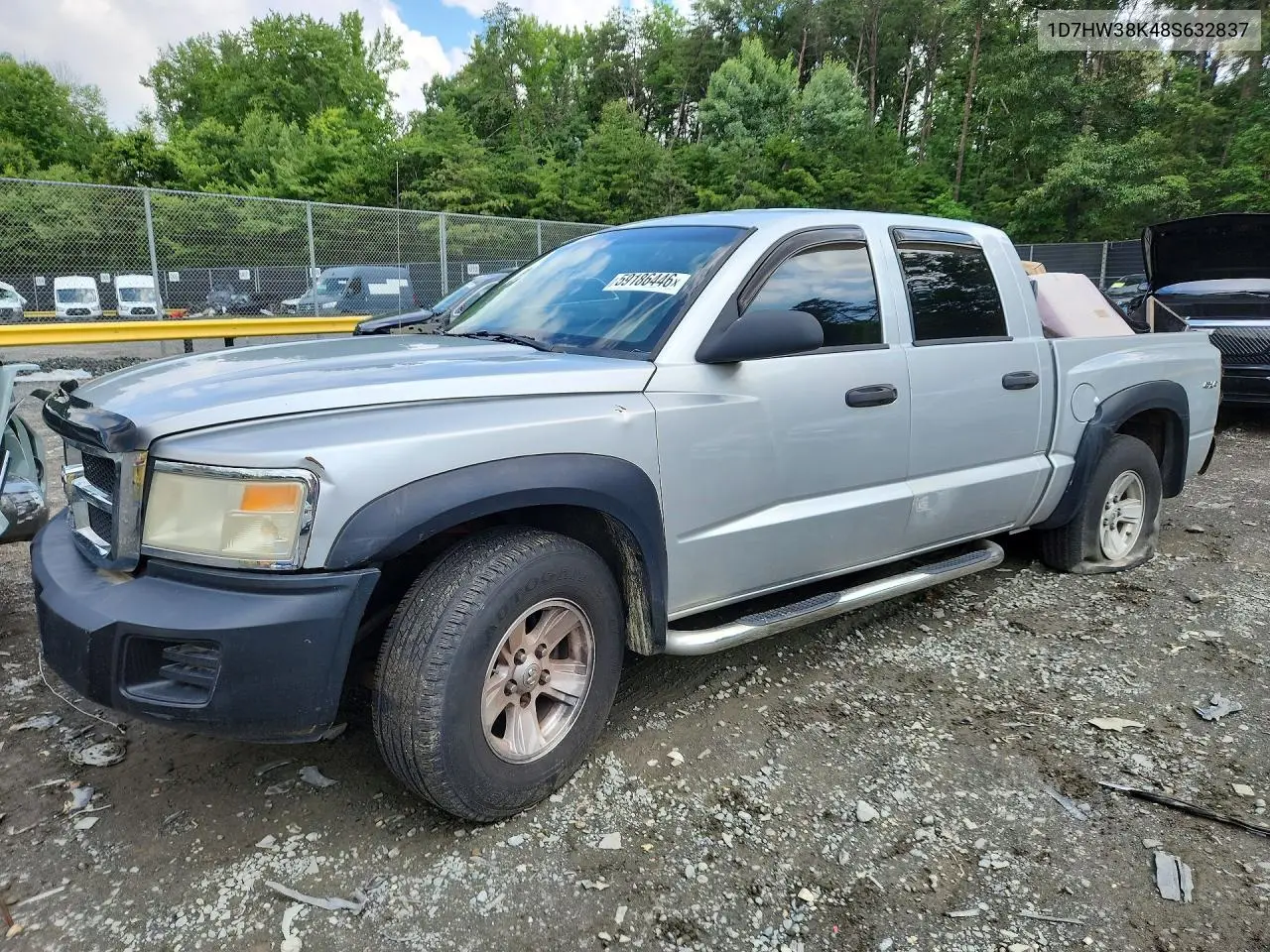 2008 Dodge Dakota Sxt VIN: 1D7HW38K48S632837 Lot: 59186446