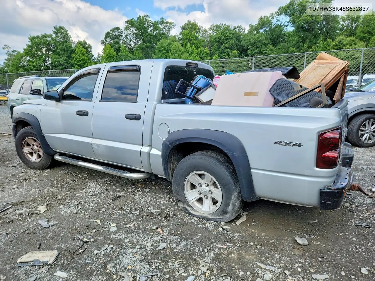 2008 Dodge Dakota Sxt VIN: 1D7HW38K48S632837 Lot: 59186446