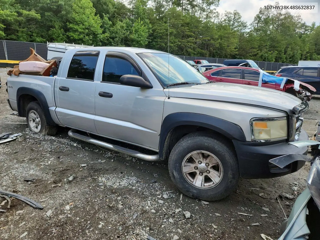 2008 Dodge Dakota Sxt VIN: 1D7HW38K48S632837 Lot: 59186446
