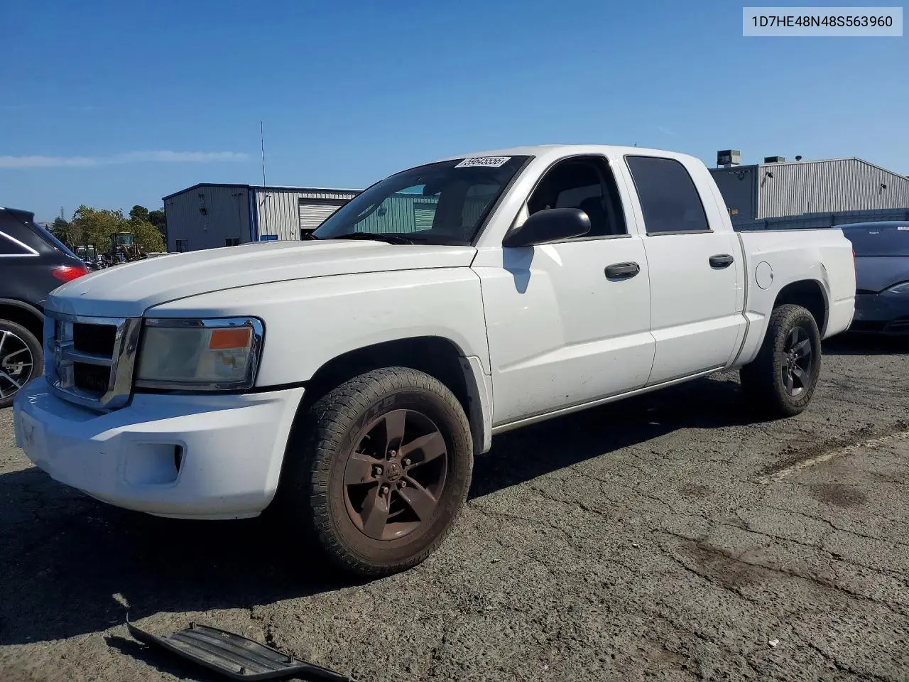 2008 Dodge Dakota Quad Slt VIN: 1D7HE48N48S563960 Lot: 59645556
