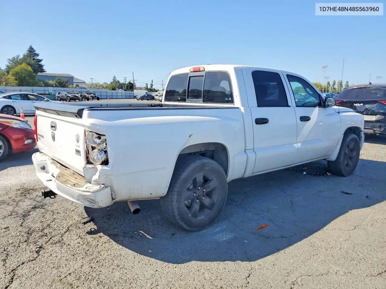 2008 Dodge Dakota Quad Slt VIN: 1D7HE48N48S563960 Lot: 59645556